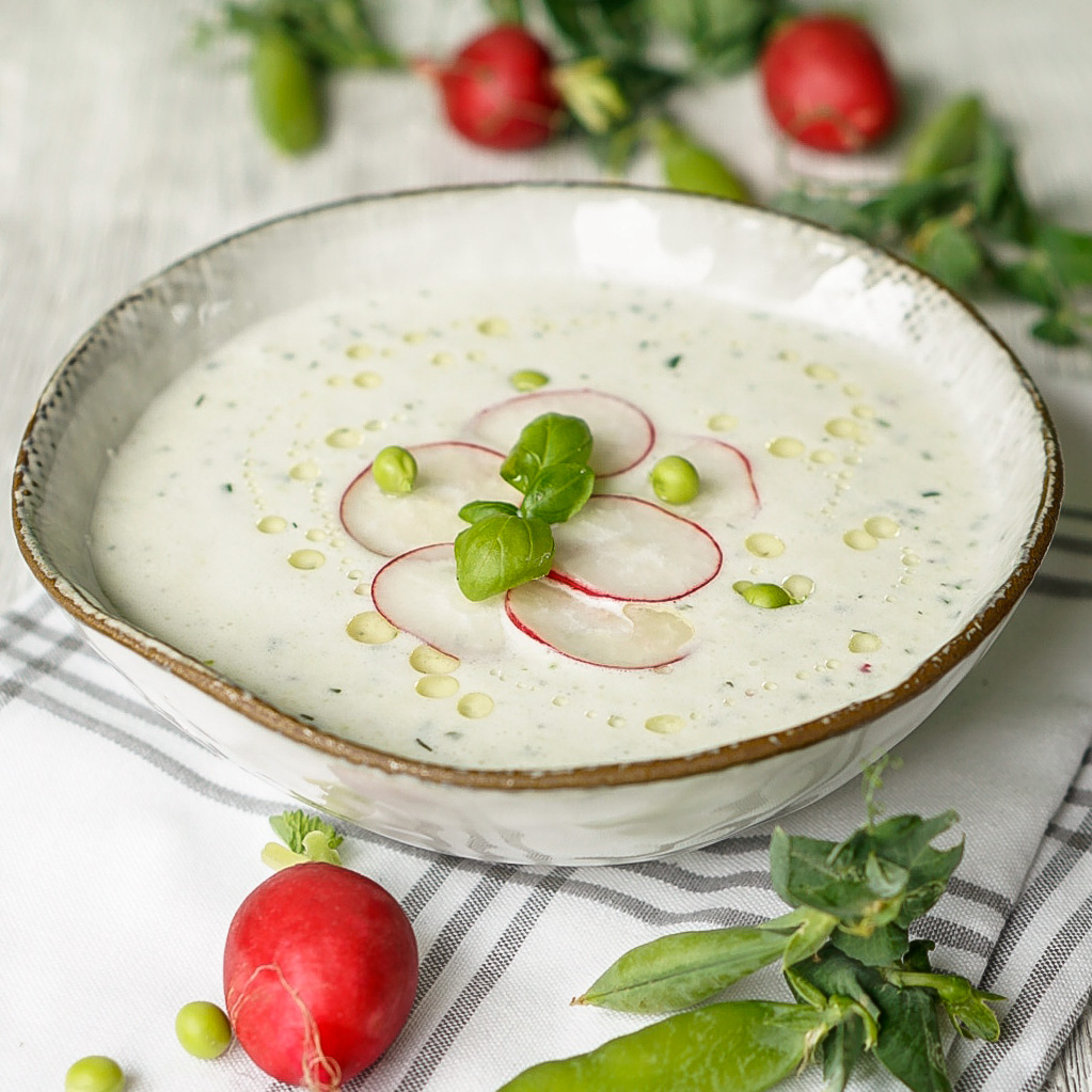 Eiskalte Gartengemüse Joghurt Suppe – HerdmitHerz