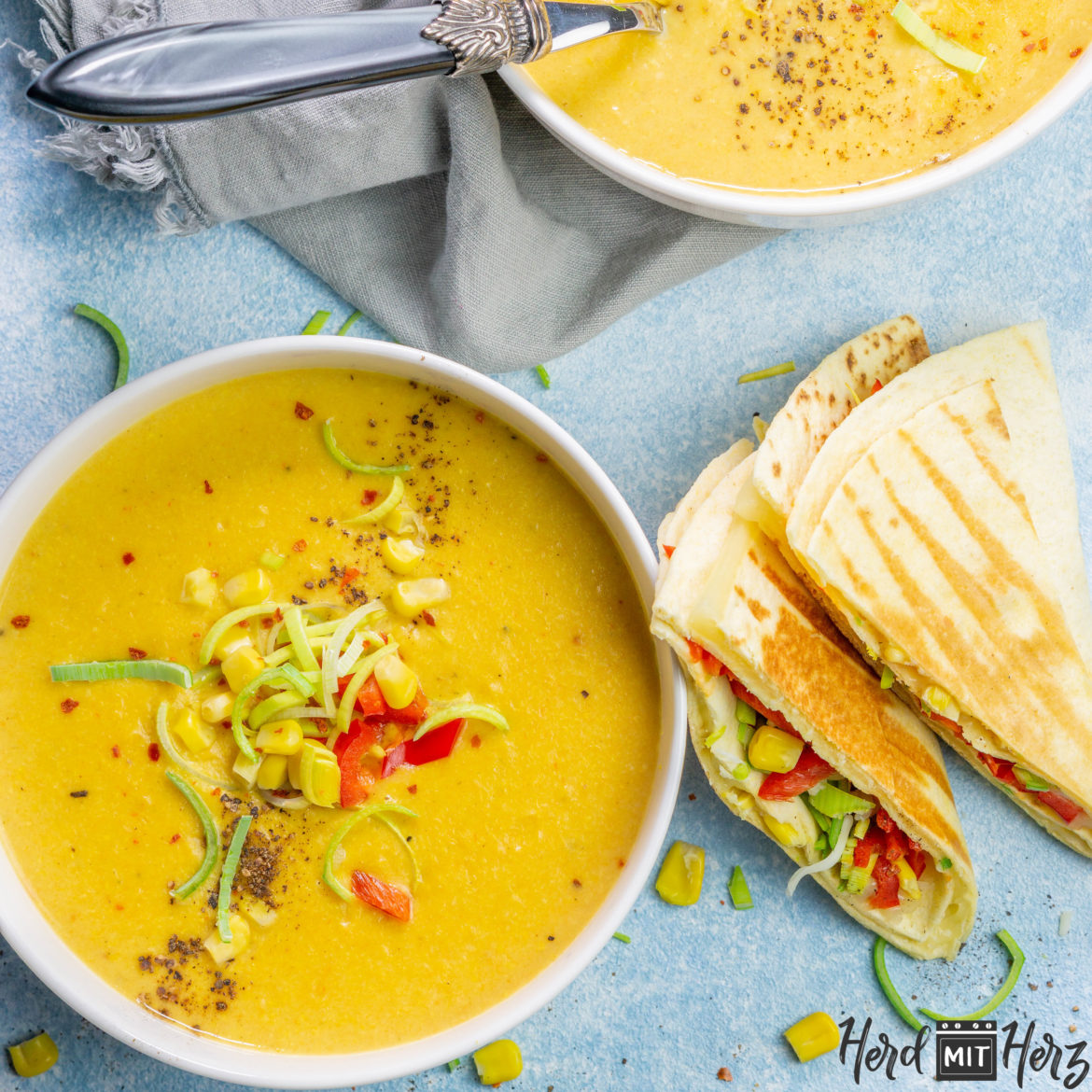 Maissuppe mit Kokosmilch – HerdmitHerz